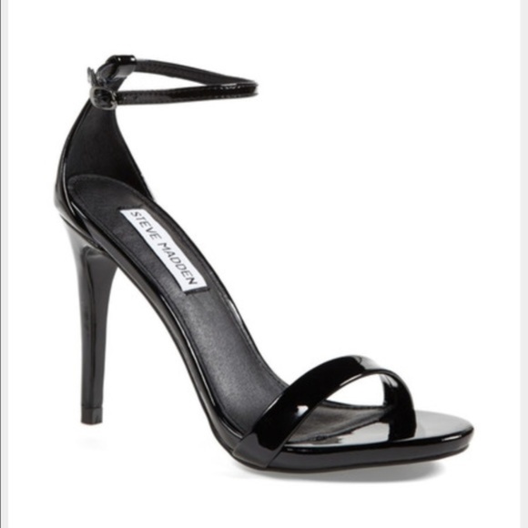 steve madden black leather heels